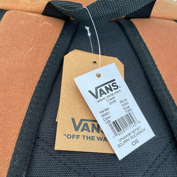 VANS Scurry Rucksack Backpack Brown Laptop Bag Wmn - Picture 7 of 7